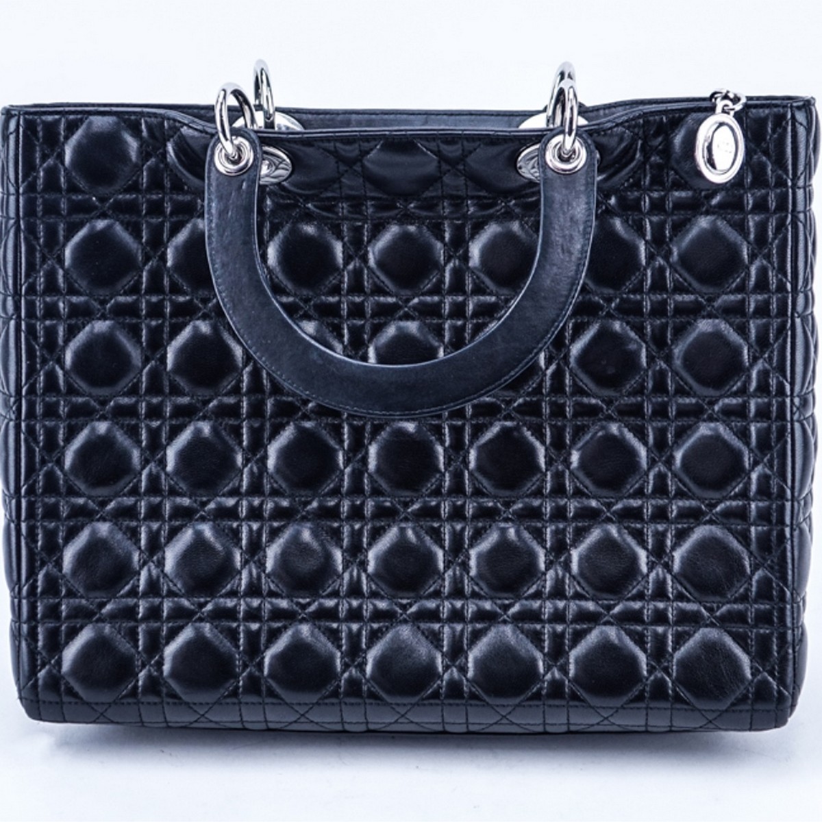 Christian Dior Black Cannage Quilted Leather