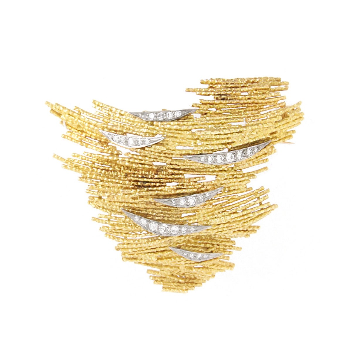 Vintage Diamond and 18K Brooch
