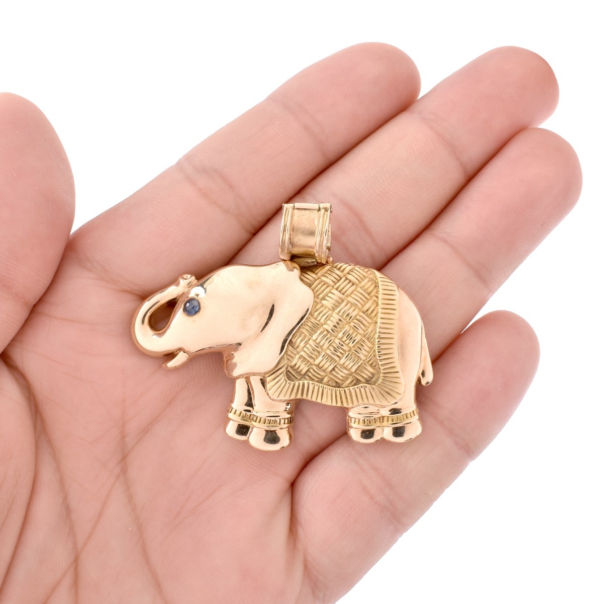 Vintage 14K Elephant Pendant