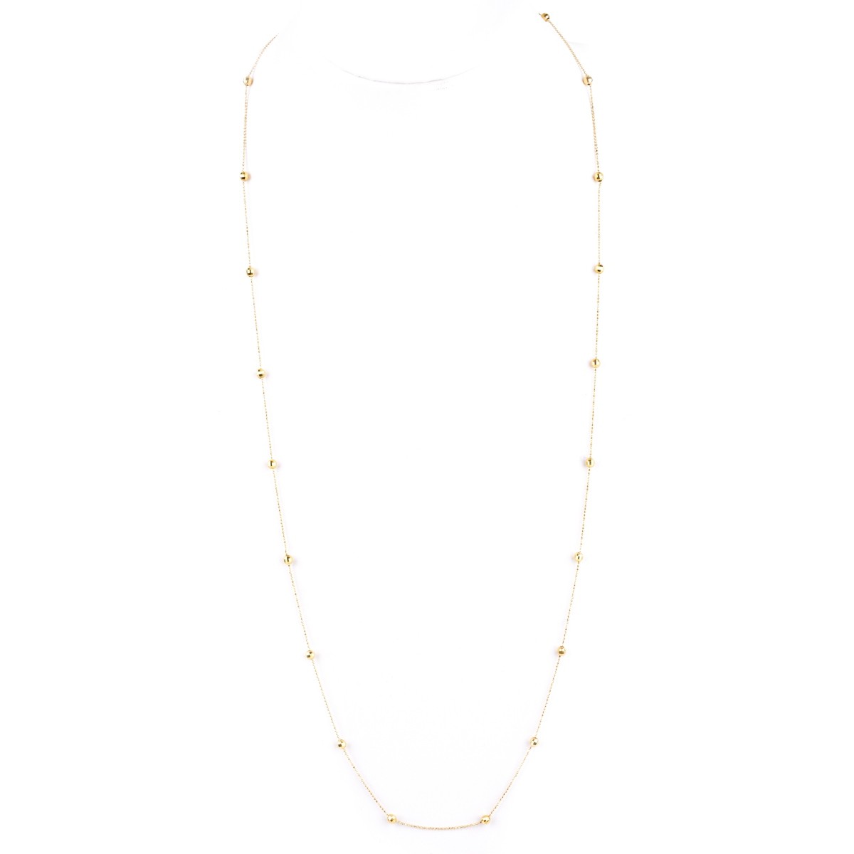 Italian Milor 33" Long 14 Karat Necklace