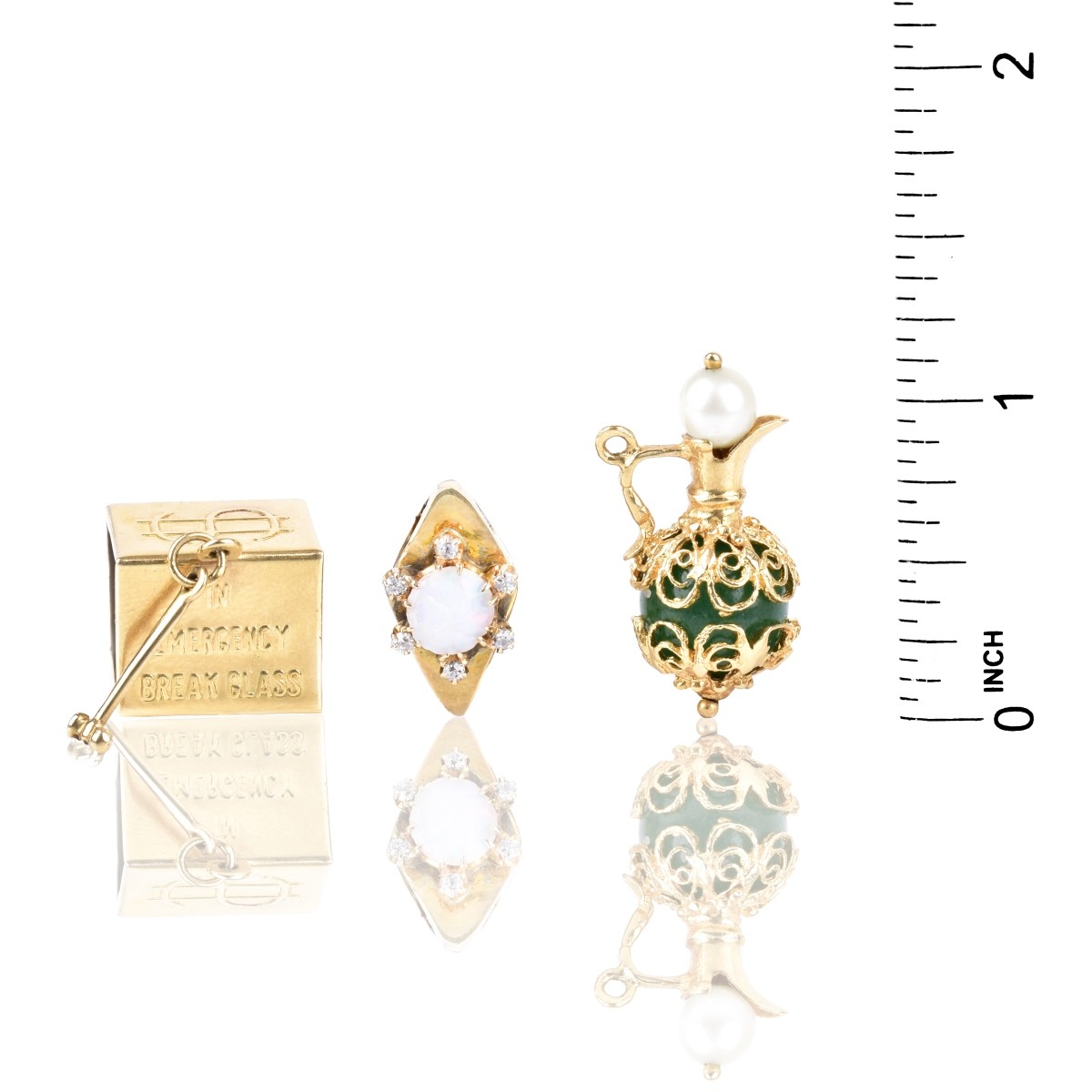 Three Vintage 14K Gold Charms