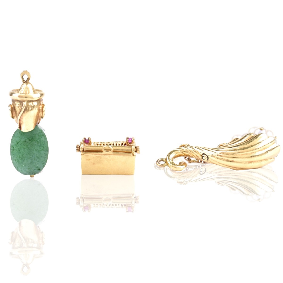 Three Vintage 14K Gold Charms