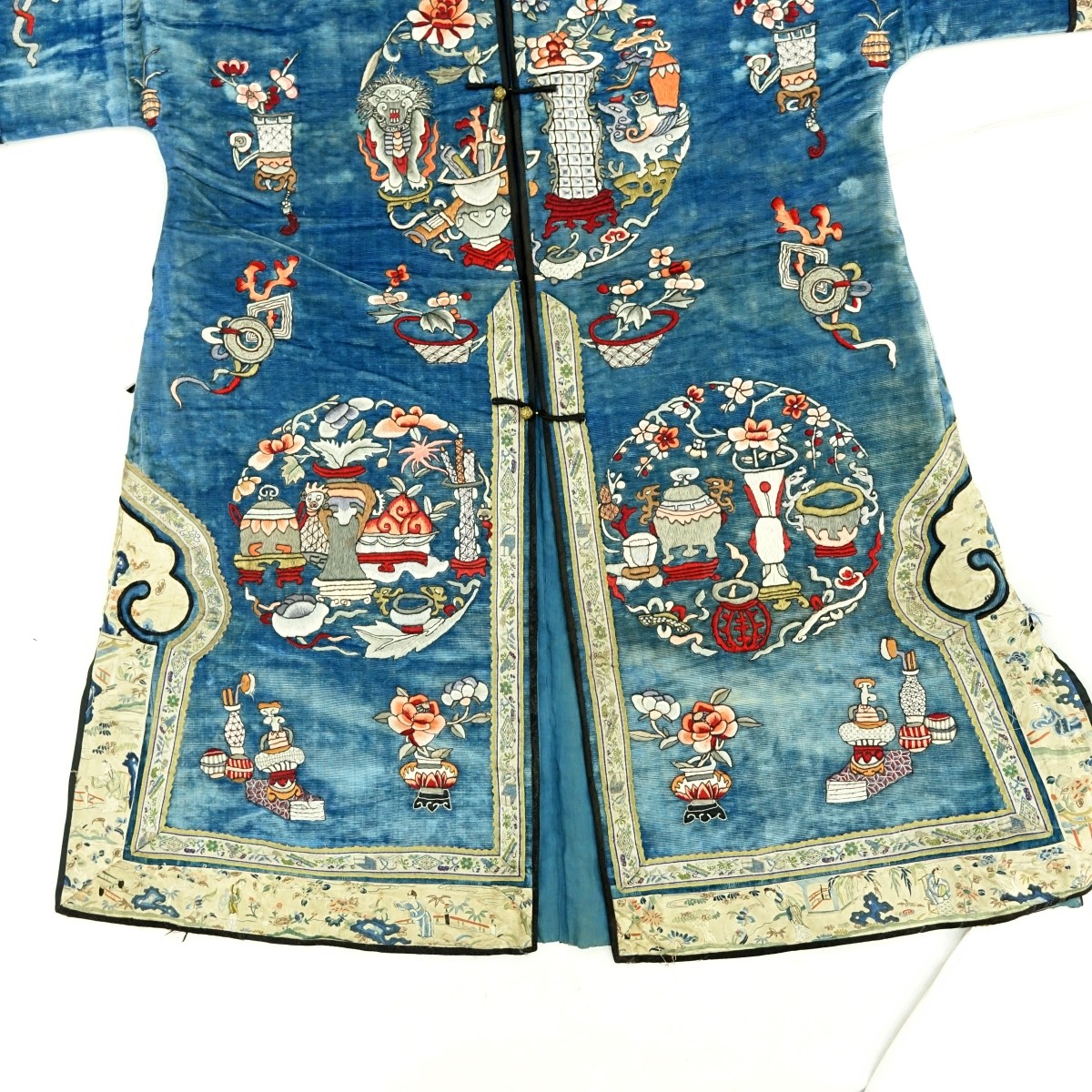 19th C Chinese Embroidered Velvet Robe