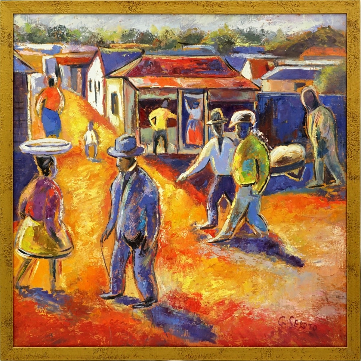 Gerard Sekoto (1913 - 1993) Oil/Canvas