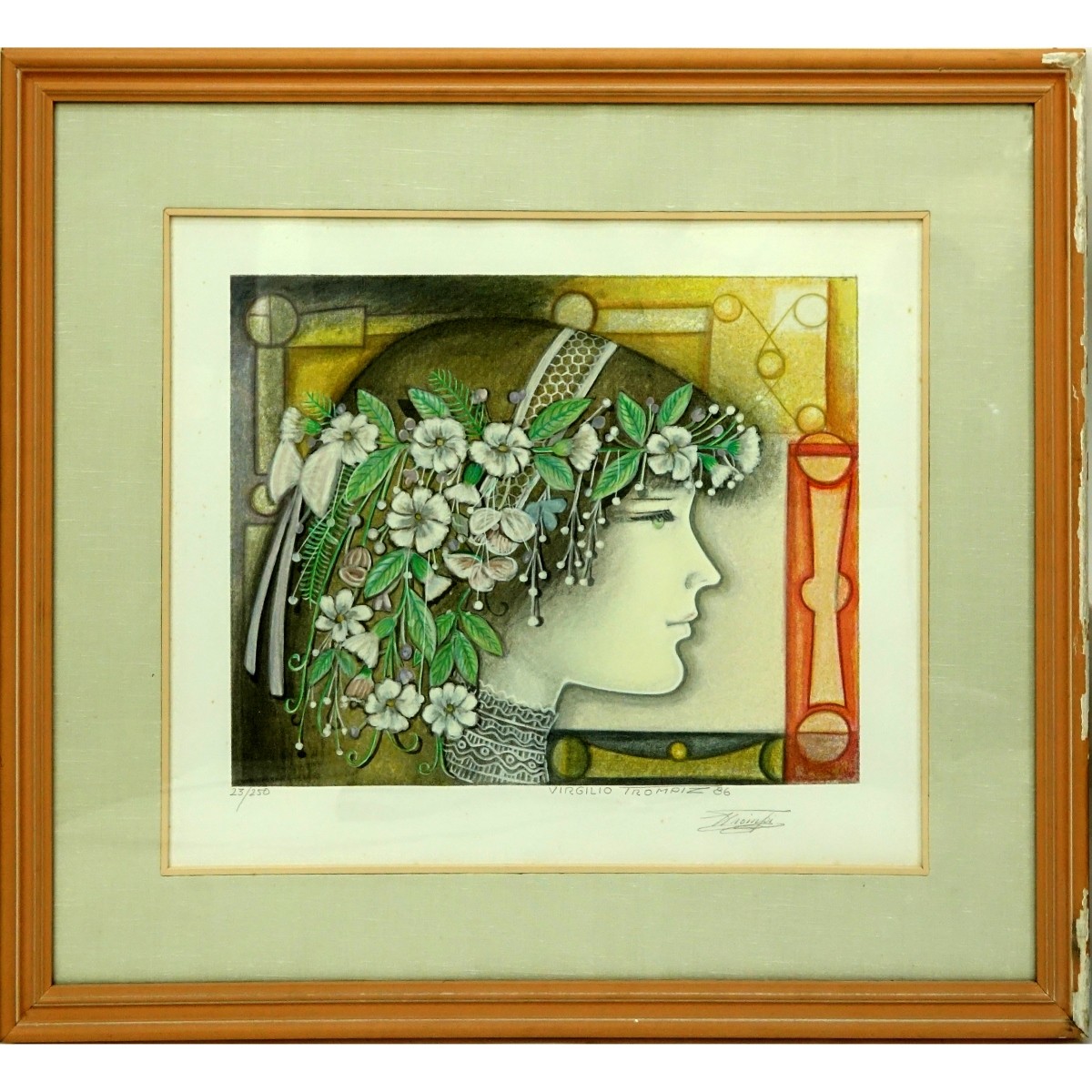 Virgilio Trómpiz, Venezuelan Color Lithograph
