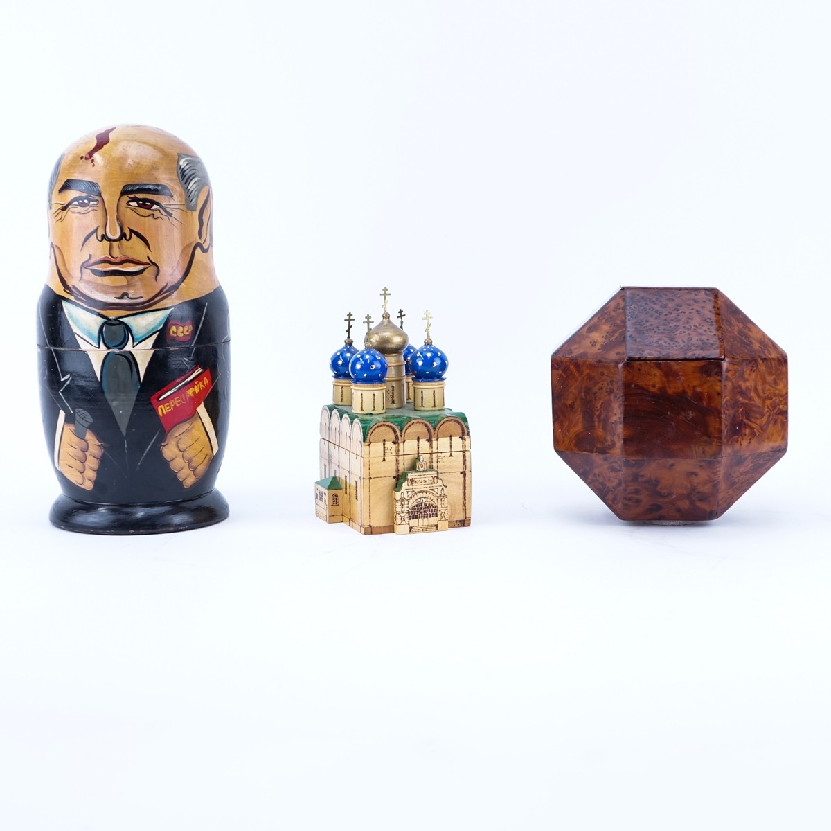 Grouping Of Three (3): Vintage Russian Matryoshka