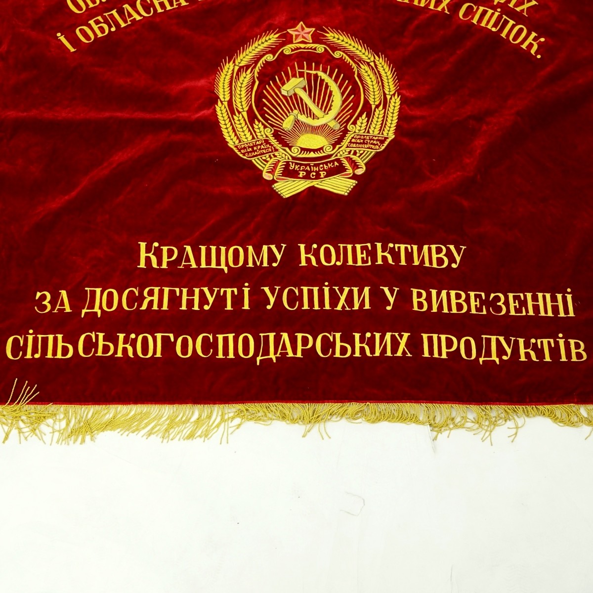 20th Century Russian Soviet Era Velvet Embroidered