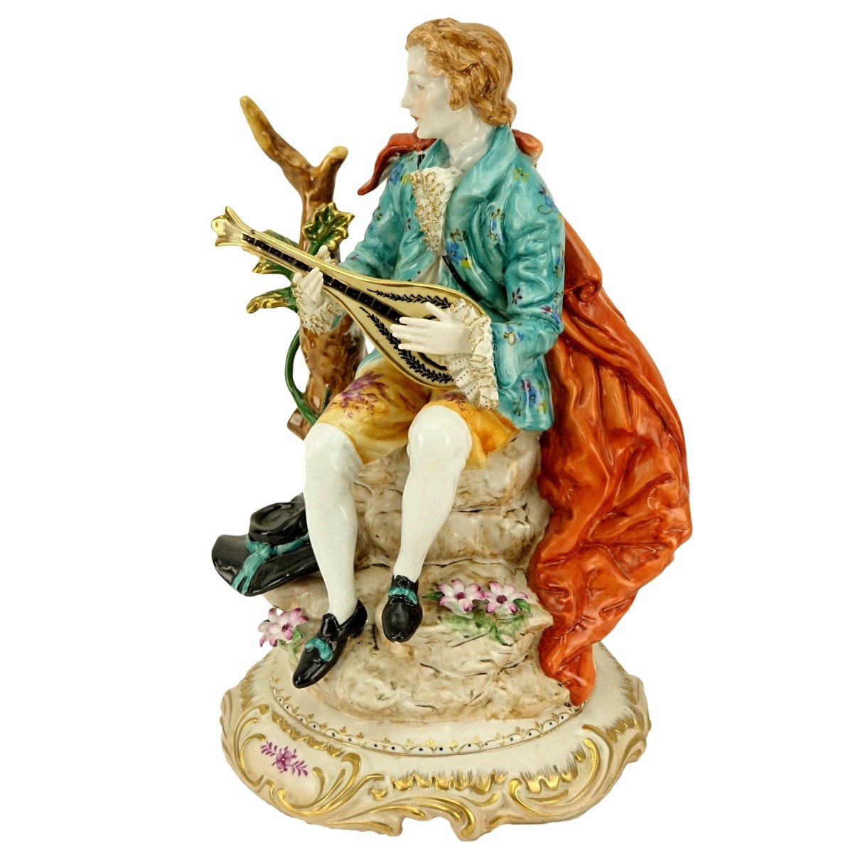 Large Antique Dresden Porcelain Figure