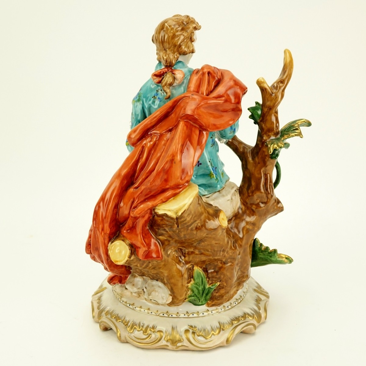 Large Antique Dresden Porcelain Figure