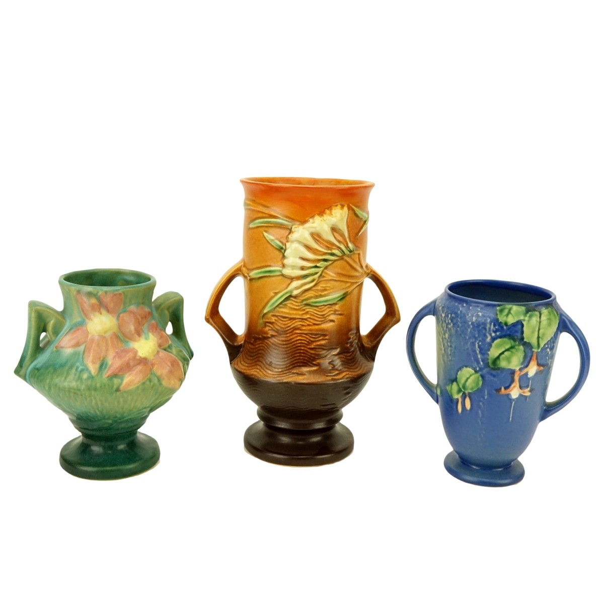 Three (3) Roseville Pottery Vases