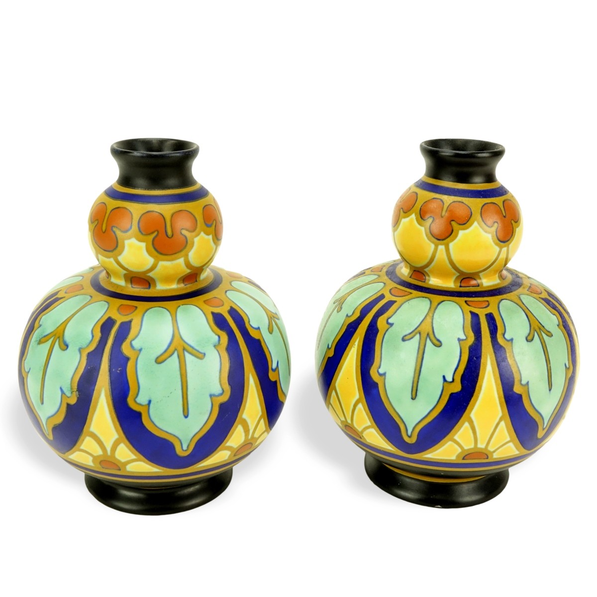 Two (2) Regina Gouda Pottery Vases