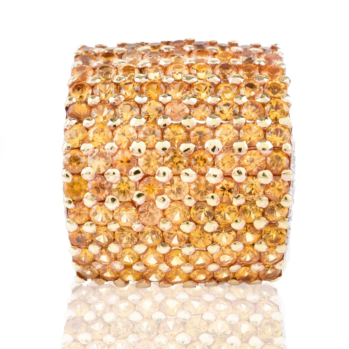 Diamond, Citrine and 14K Gold Ring