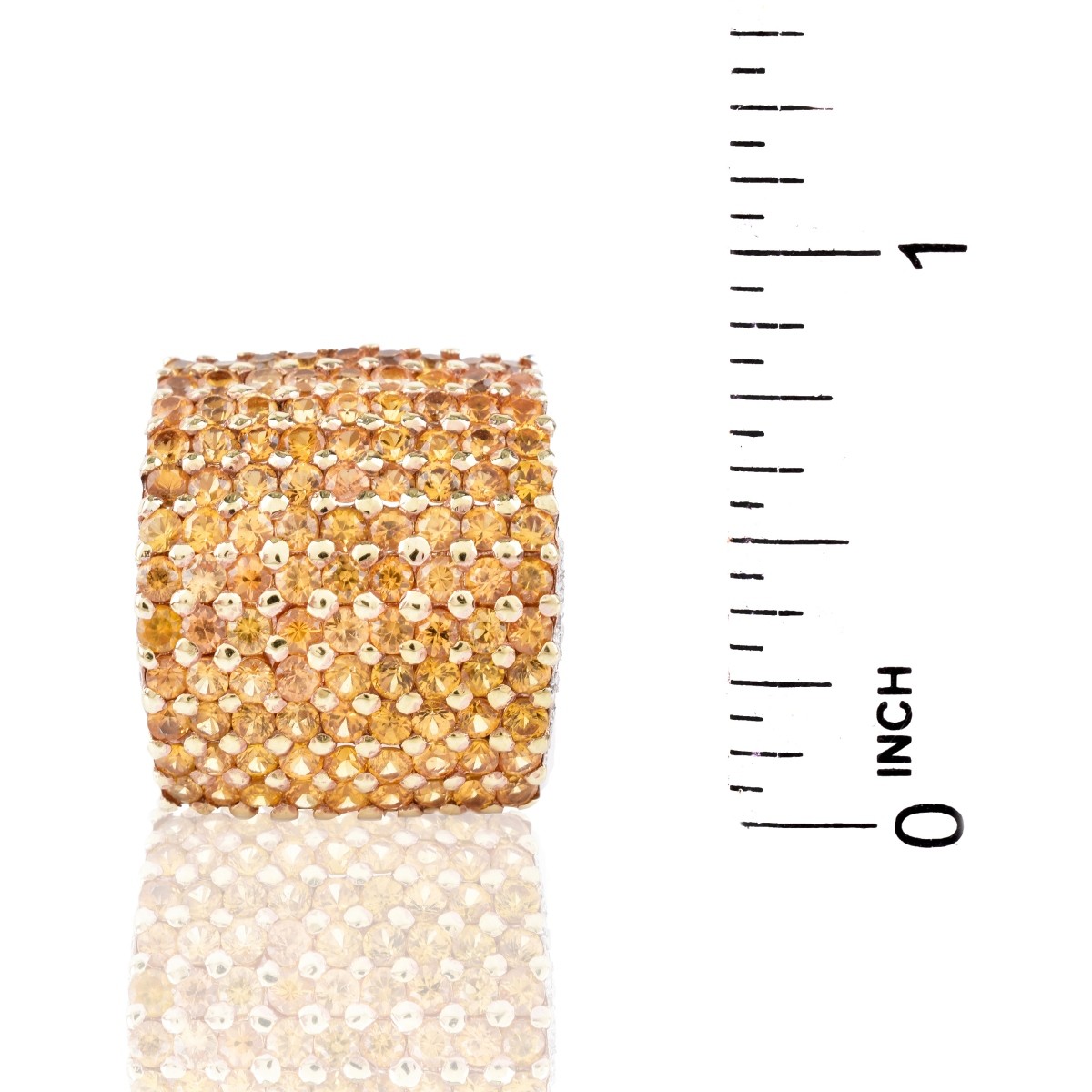 Diamond, Citrine and 14K Gold Ring