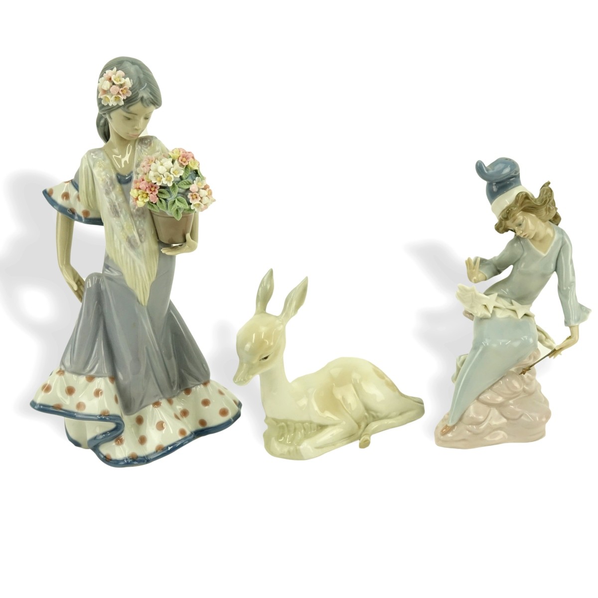 Grouping of Three (3) Vintage Porcelain Figurines