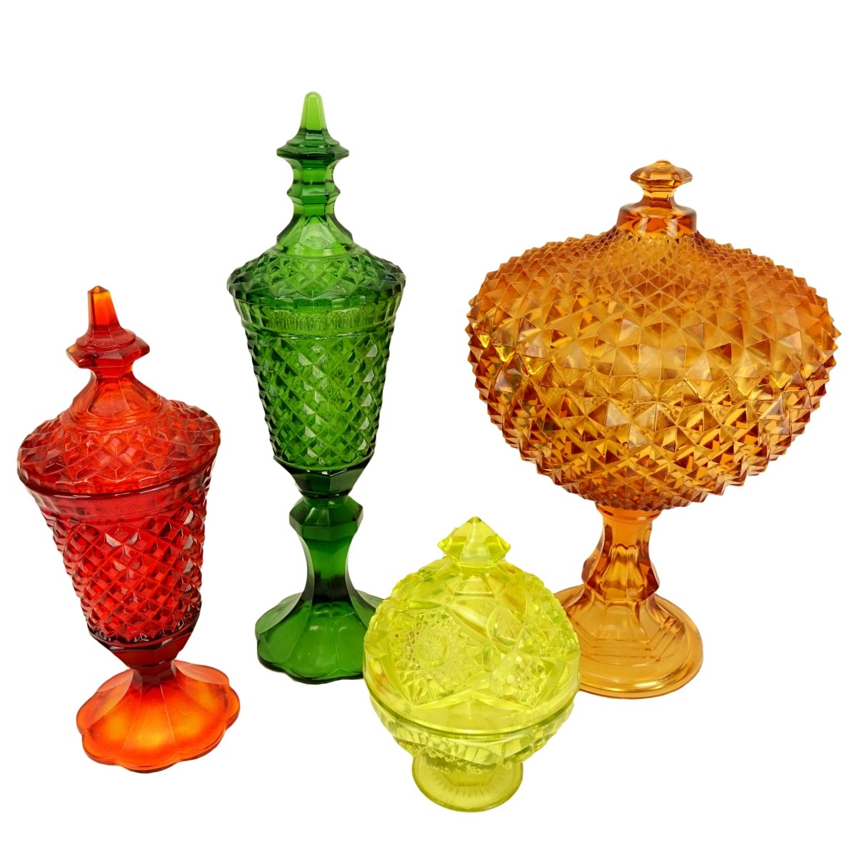 Grouping of Four (4) Vintage Carnival Glass