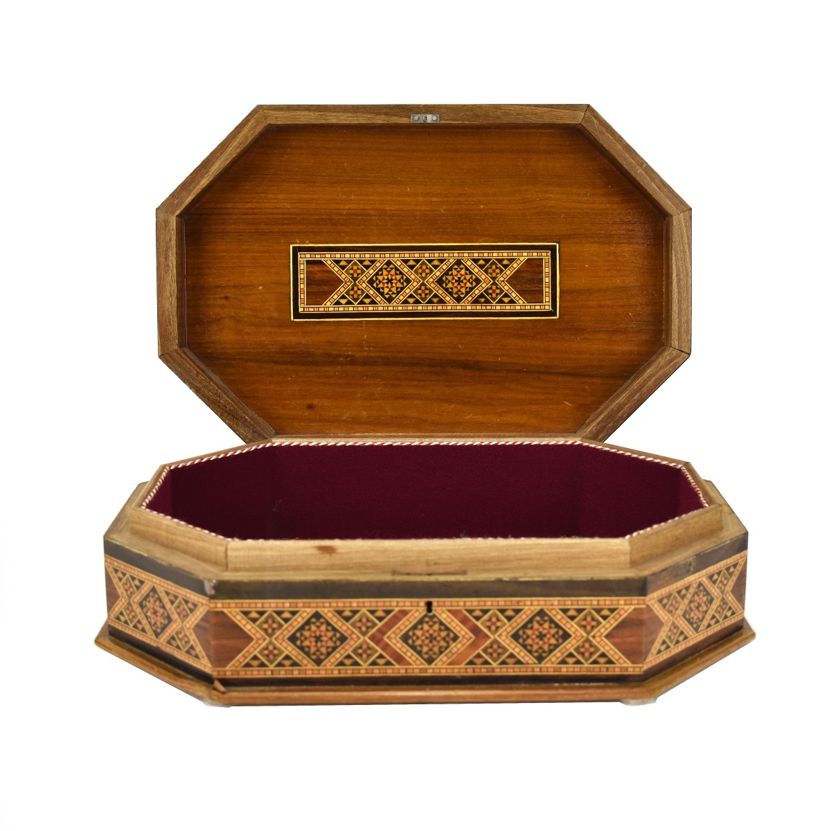 Vintage Persian Marquetry Inlaid Wood Box