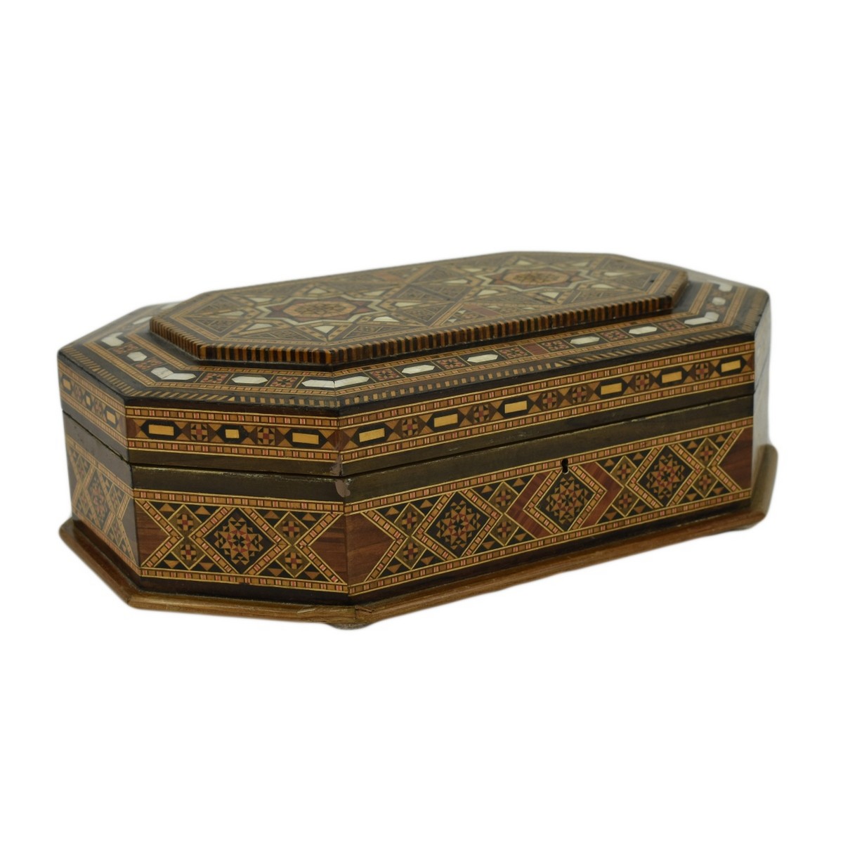 Vintage Persian Marquetry Inlaid Wood Box