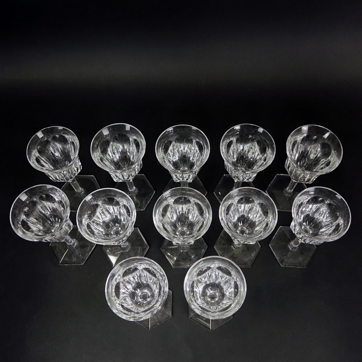 Twelve (12) Baccarat Malmaison White Wine Glasses