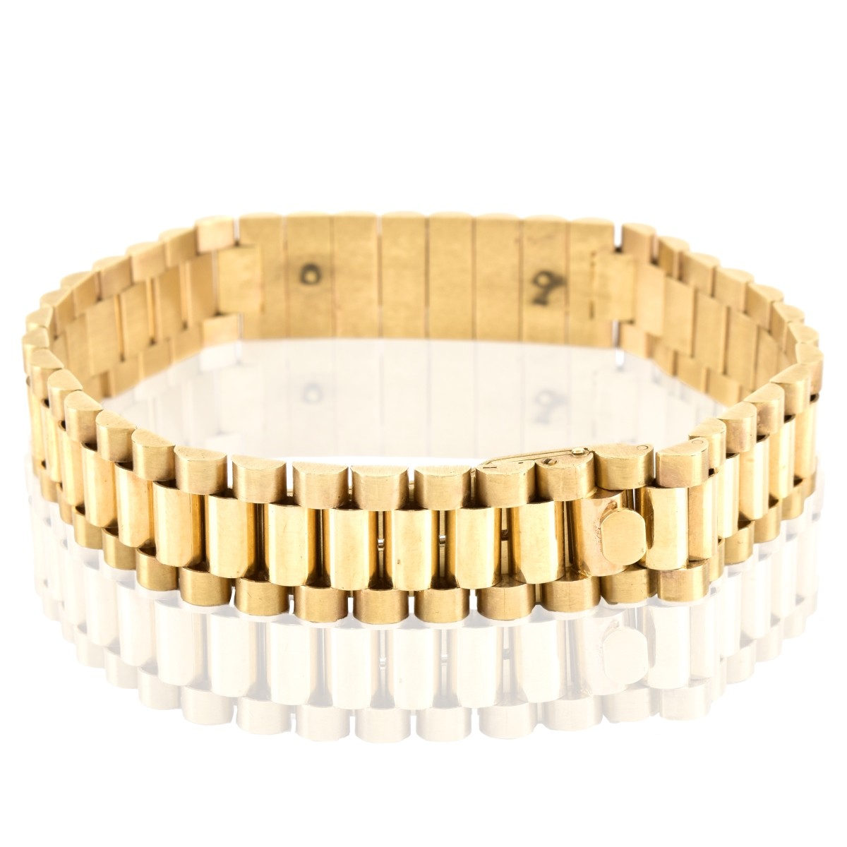 Man's Vintage Diamond and 14K Rolex style Bracelet