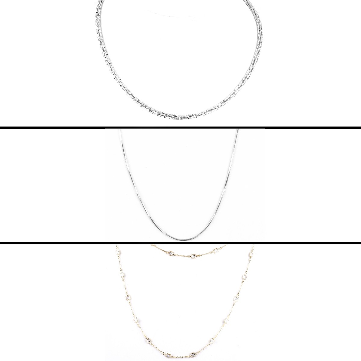 Three (3) Pieces Sterling Silver Costume Fashion
