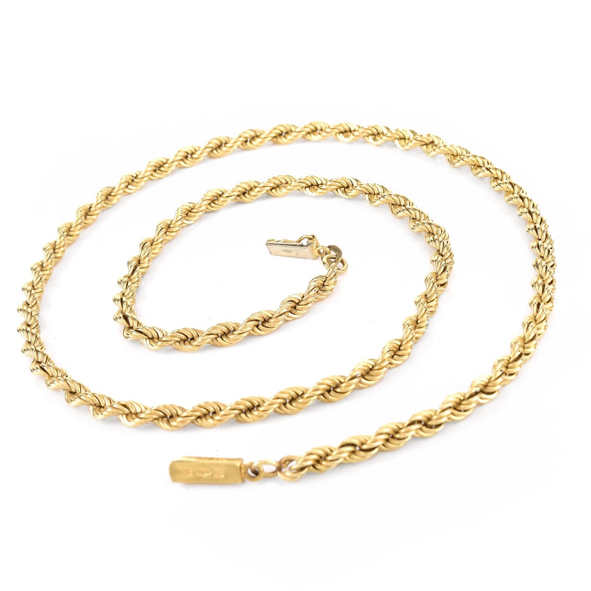 Italian 18K Gold Rope Chain