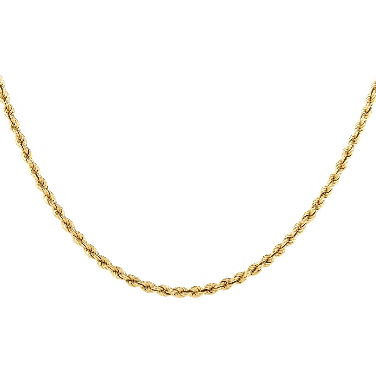 Italian 18K Gold Rope Chain