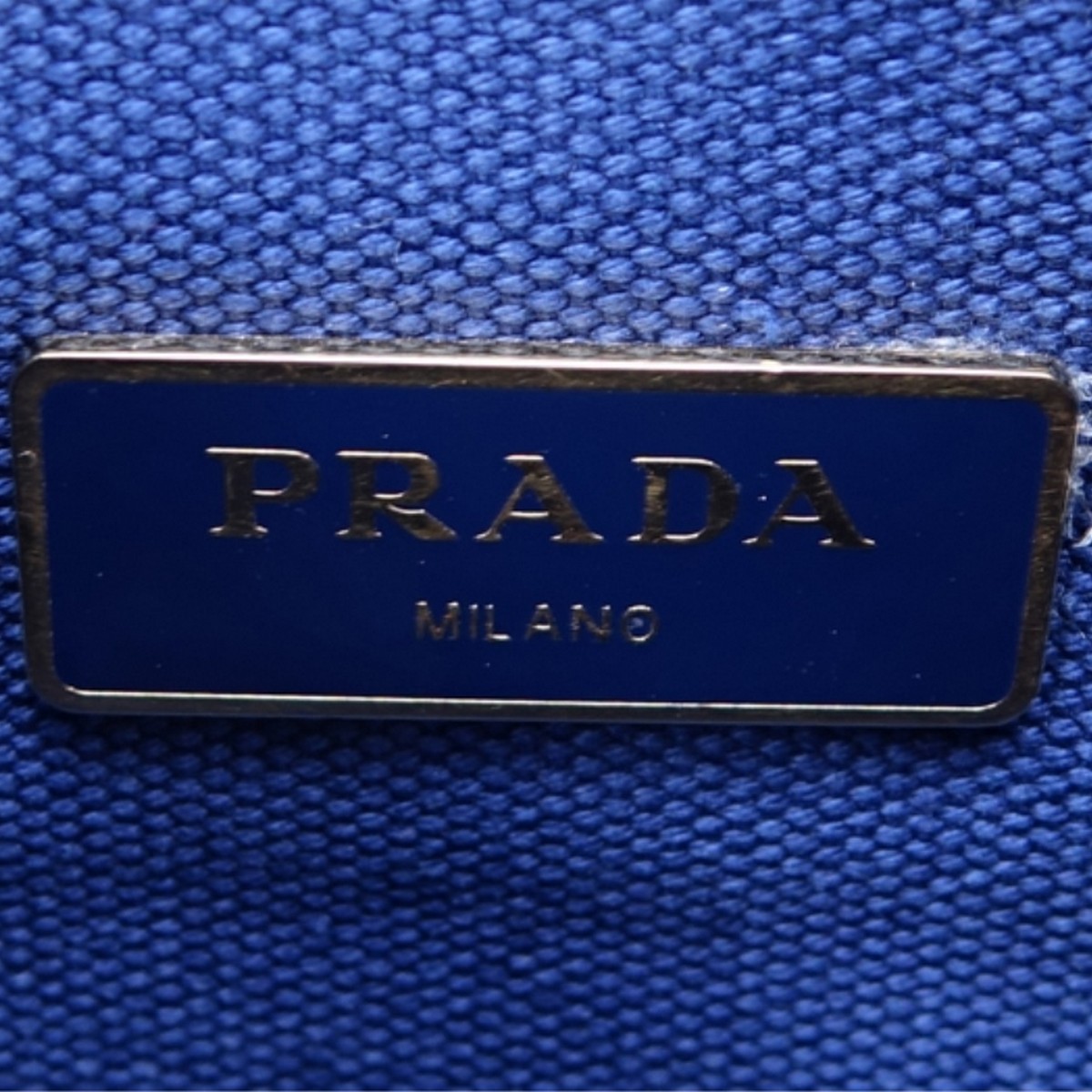 Prada Blue Canvas Denim Tote PM