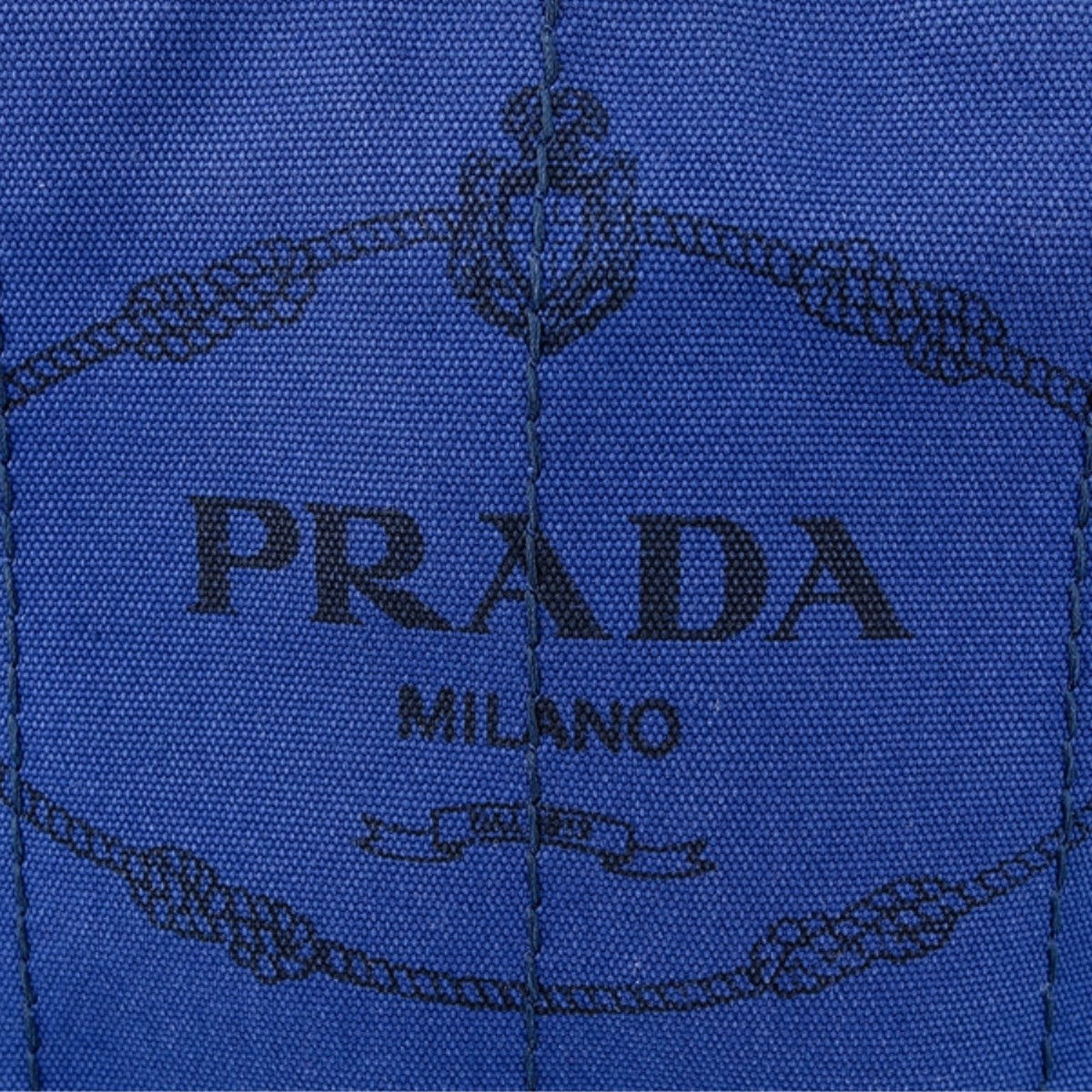 Prada Blue Canvas Denim Tote PM