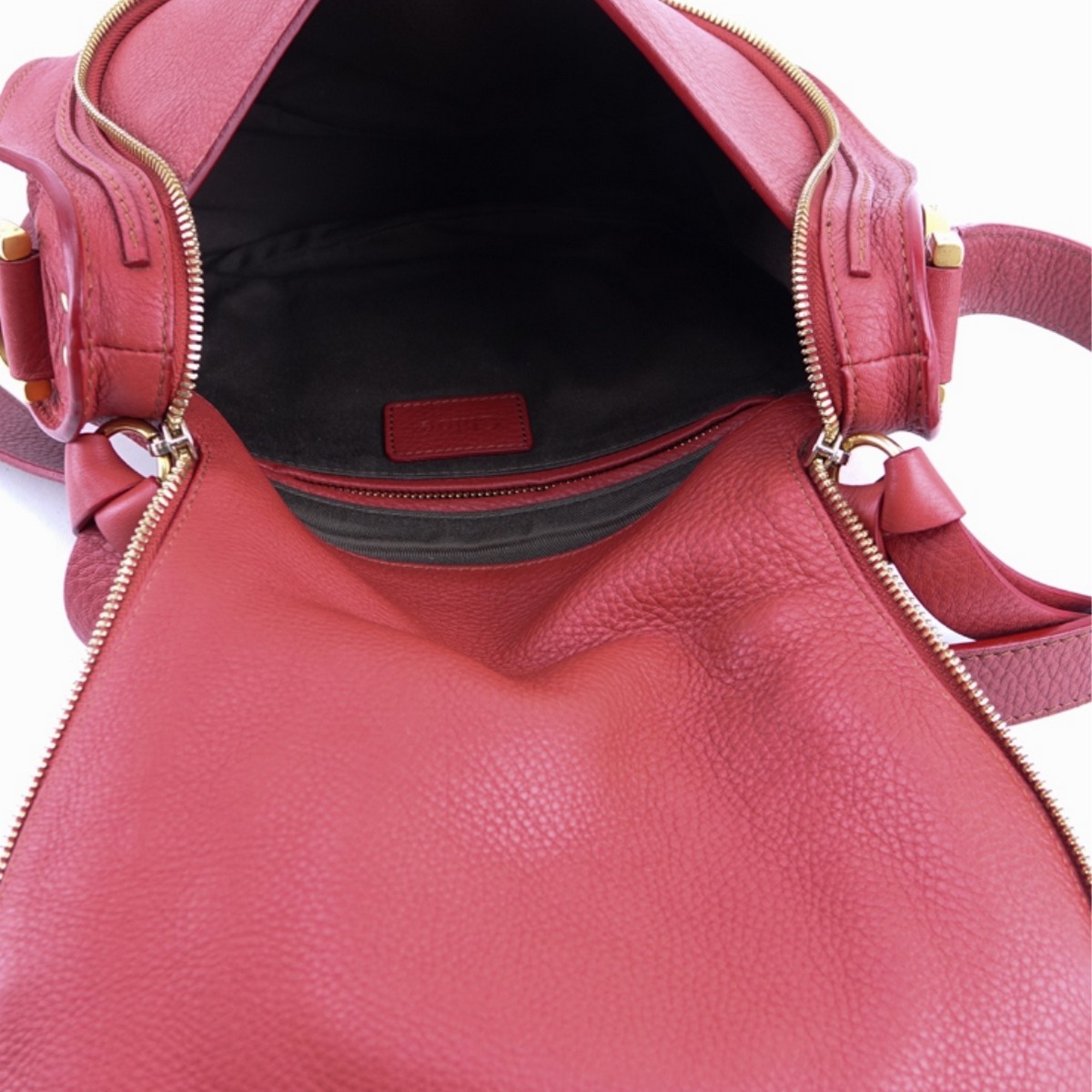 Chloe Grained Brique Leather Marcie Hobo