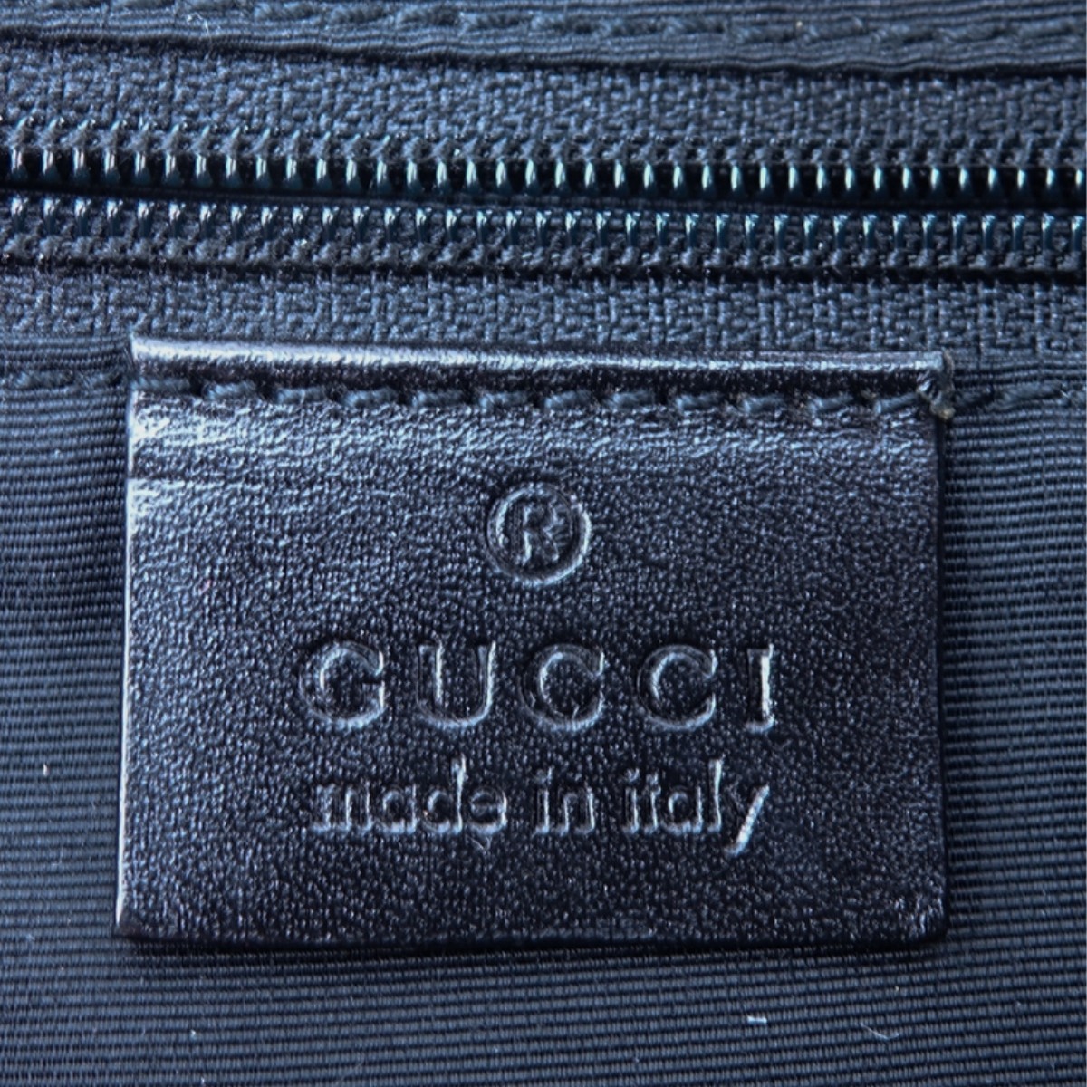 Gucci Black Monogram Denim Jackie MM Hobo Bag