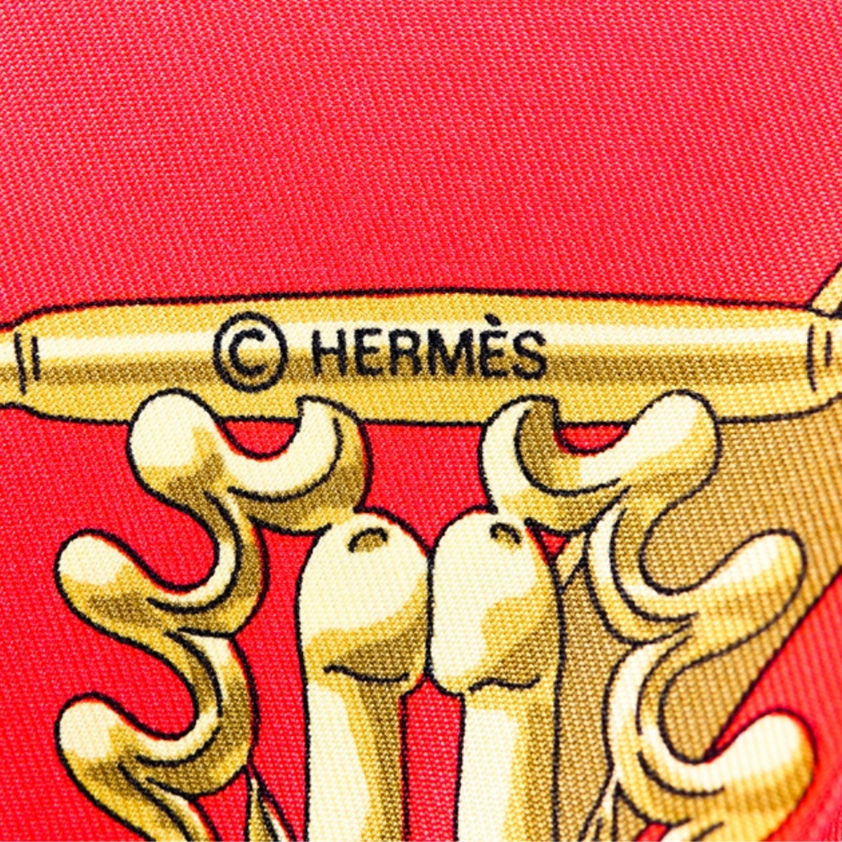 Hermes Silk Scarf "Les Cavaliers d'Or"