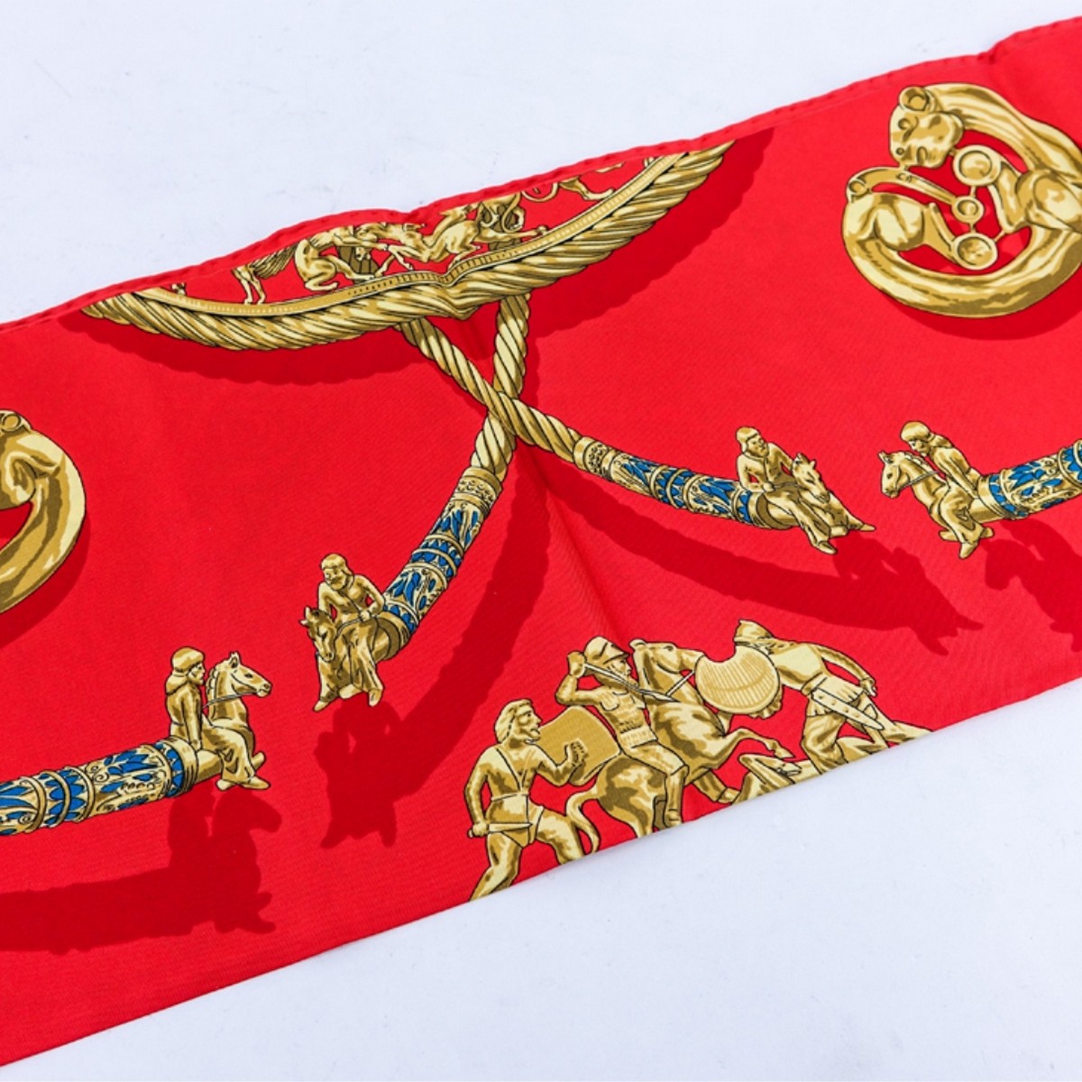 Hermes Silk Scarf "Les Cavaliers d'Or"