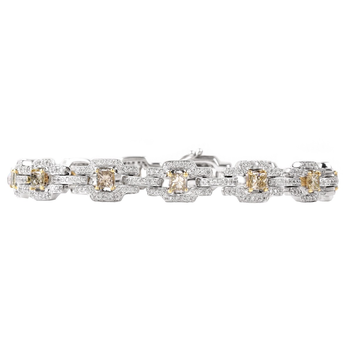 Fancy Yellow Diamond and 18K Gold Bracelet