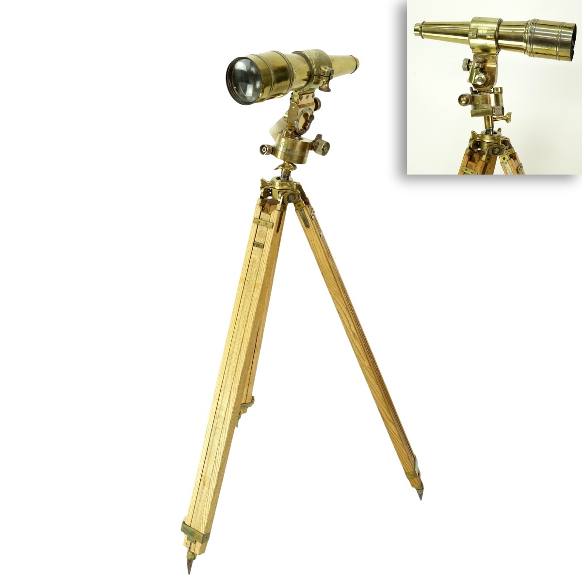 Antique Parisian Brass Telescope