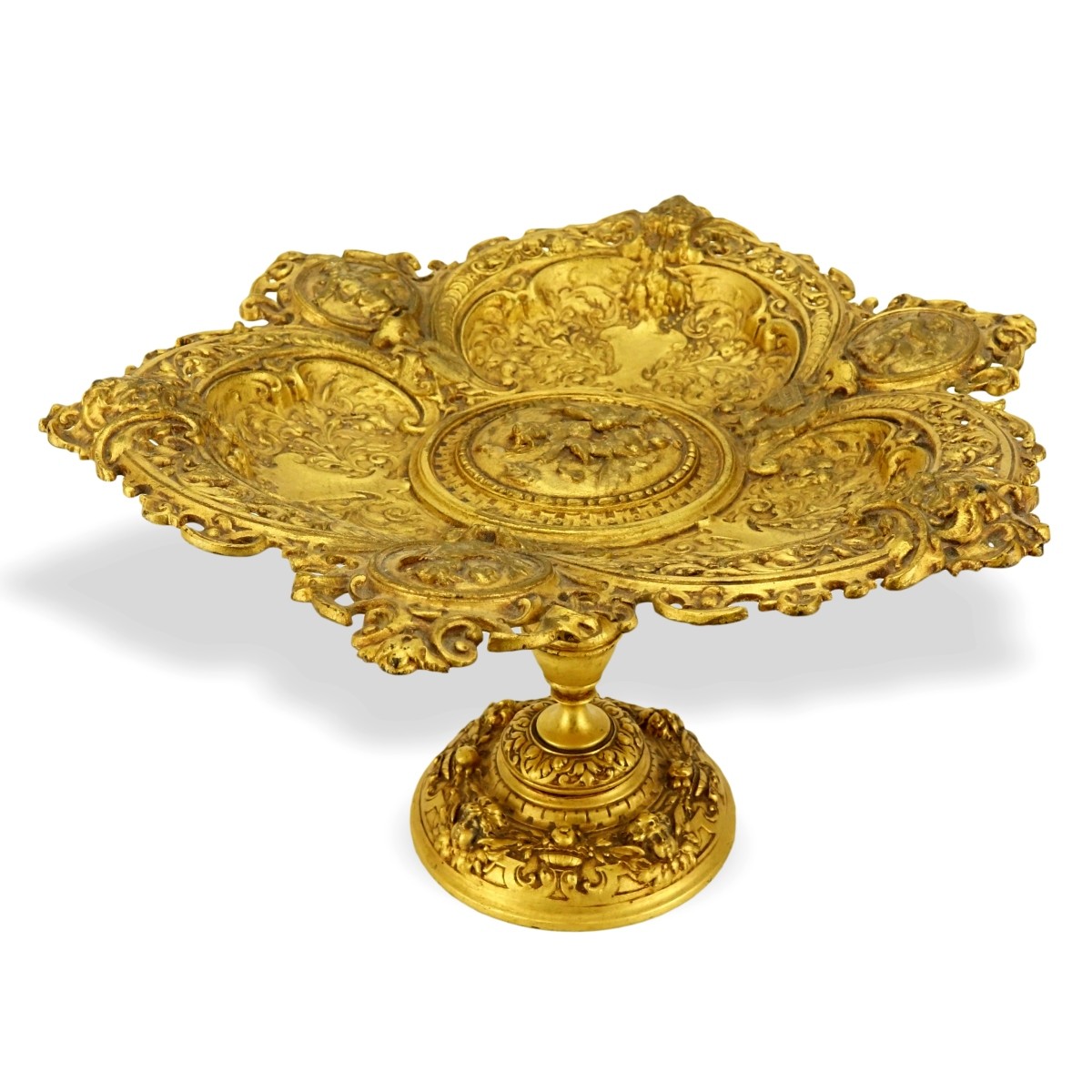 Antique Neoclassical Gilt Bronze Tazza