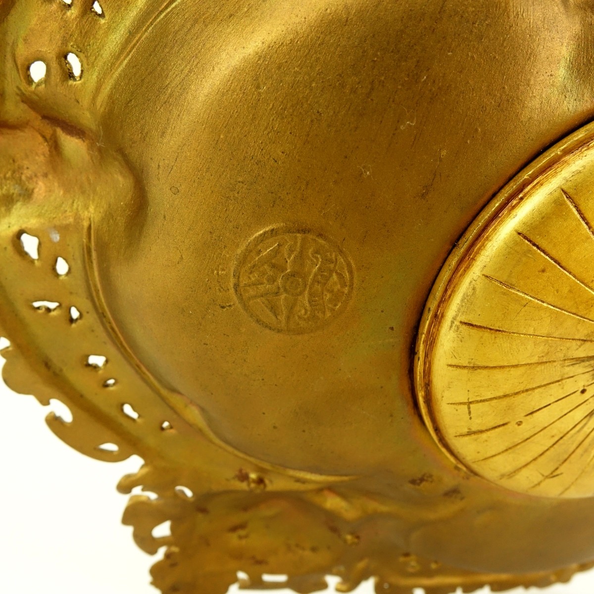 Antique Neoclassical Gilt Bronze Tazza