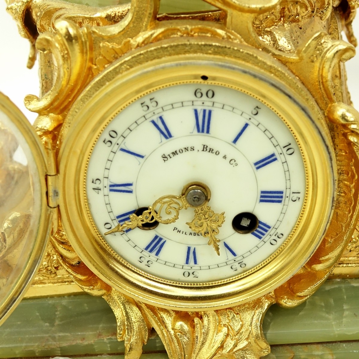 Three-Piece Louis XV Style Gilt Metal Clock Set