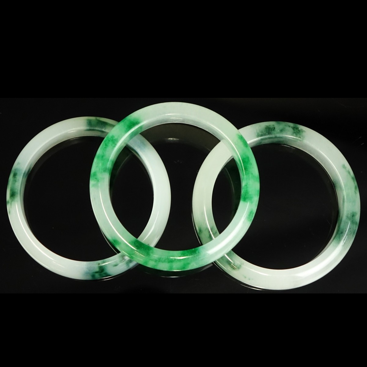 Three (3) Chinese Jade Bangle Bracelets