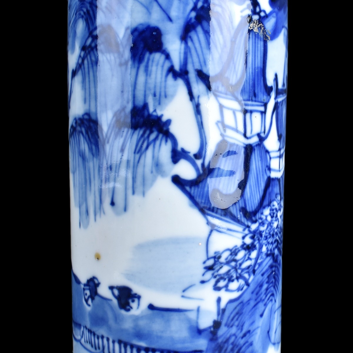 Pair of Chinese Blue and White Porcelain Vases