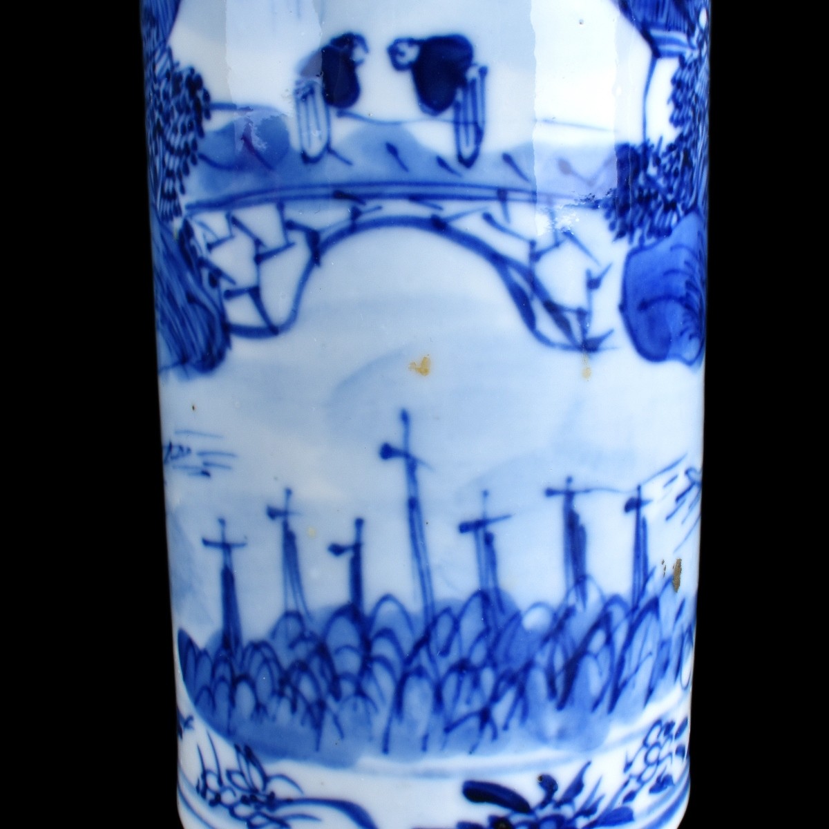 Pair of Chinese Blue and White Porcelain Vases