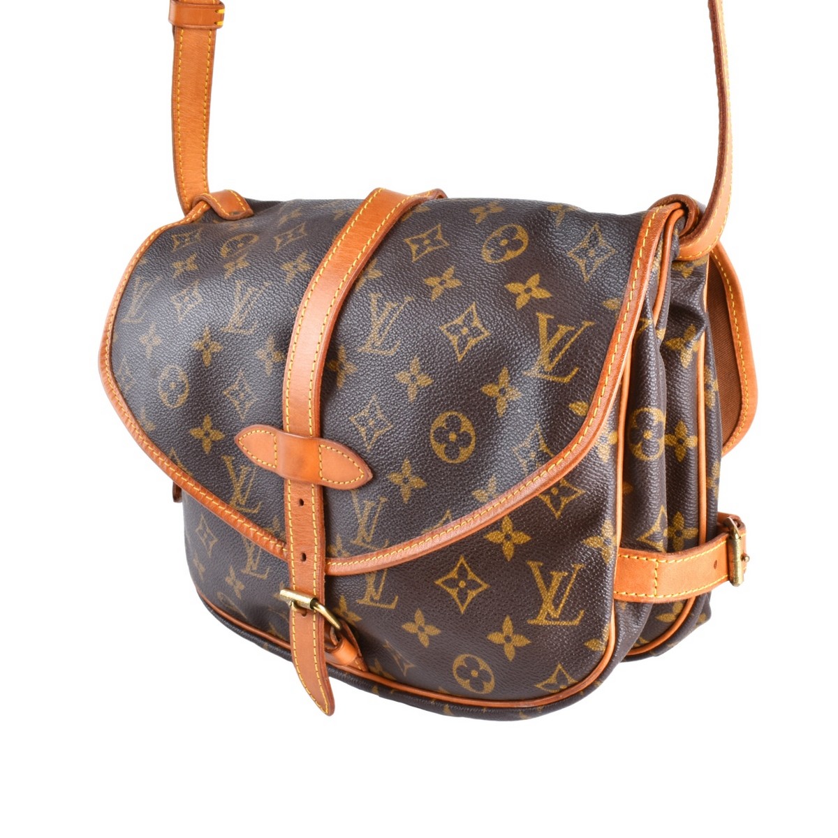 Louis Vuitton Brown Monogram Saumur 25 Bag