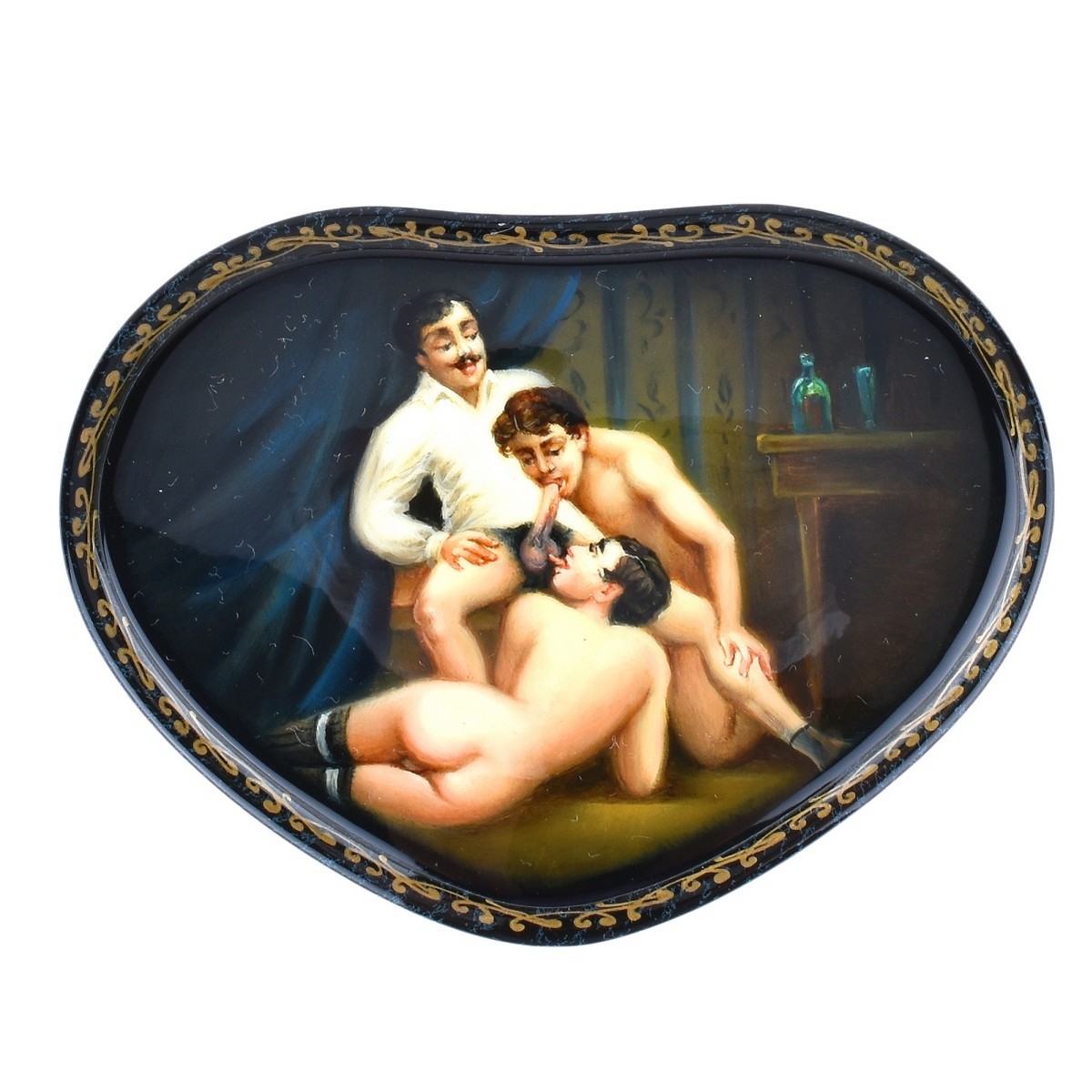 Russian Erotic Lacquered Box