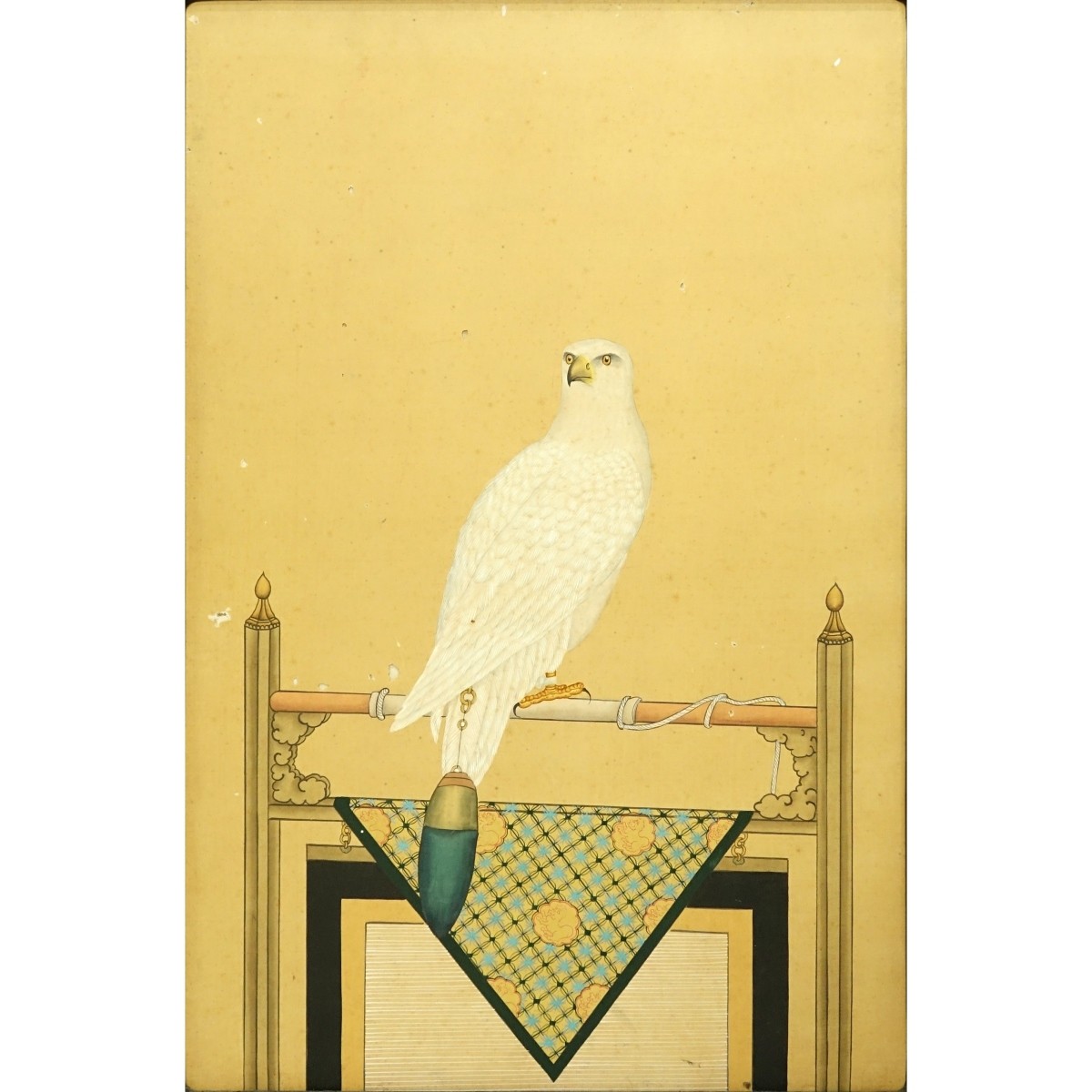 Pair of Large Chinese Gouache Paintings on Silk