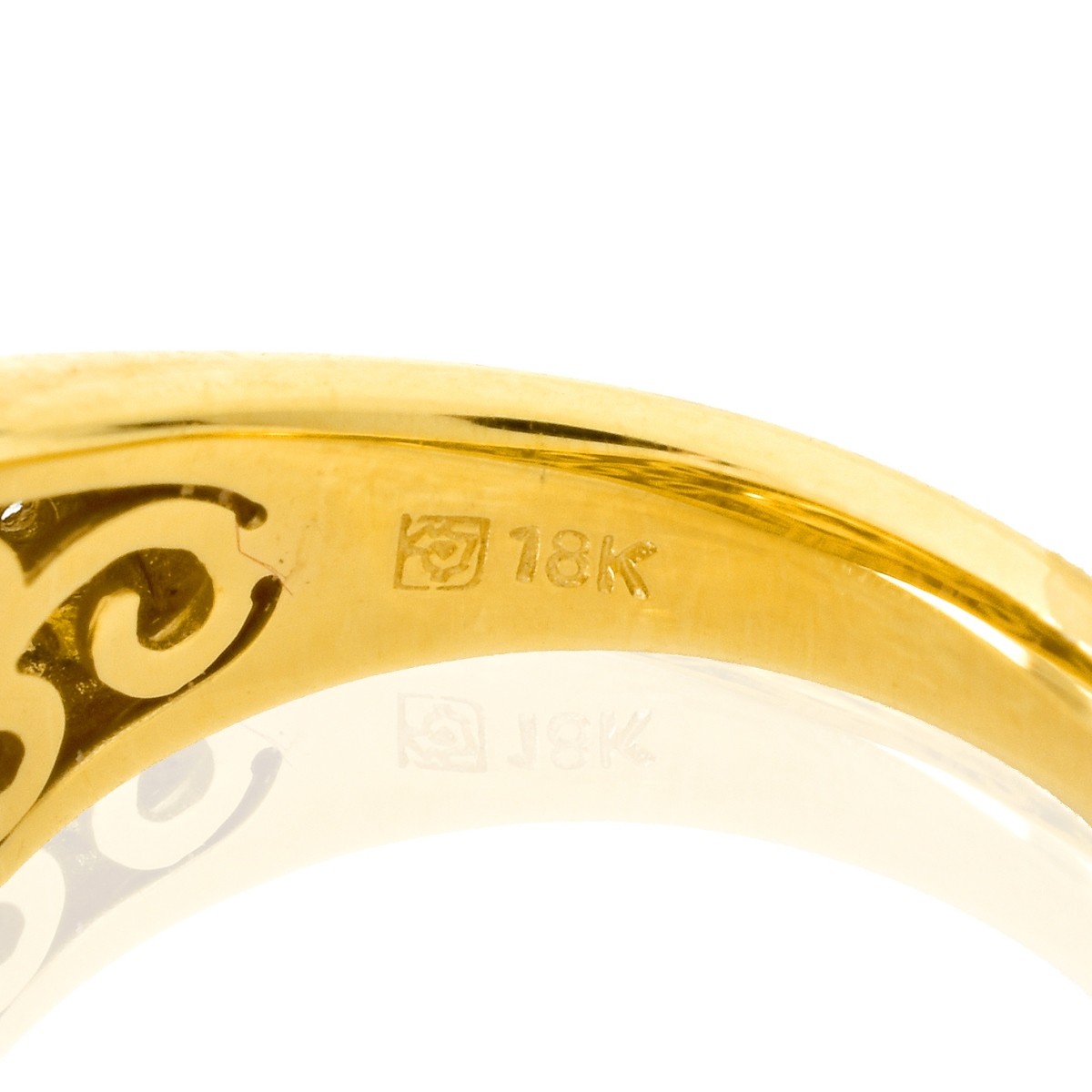 Citrine, Diamond and 18K Gold Ring