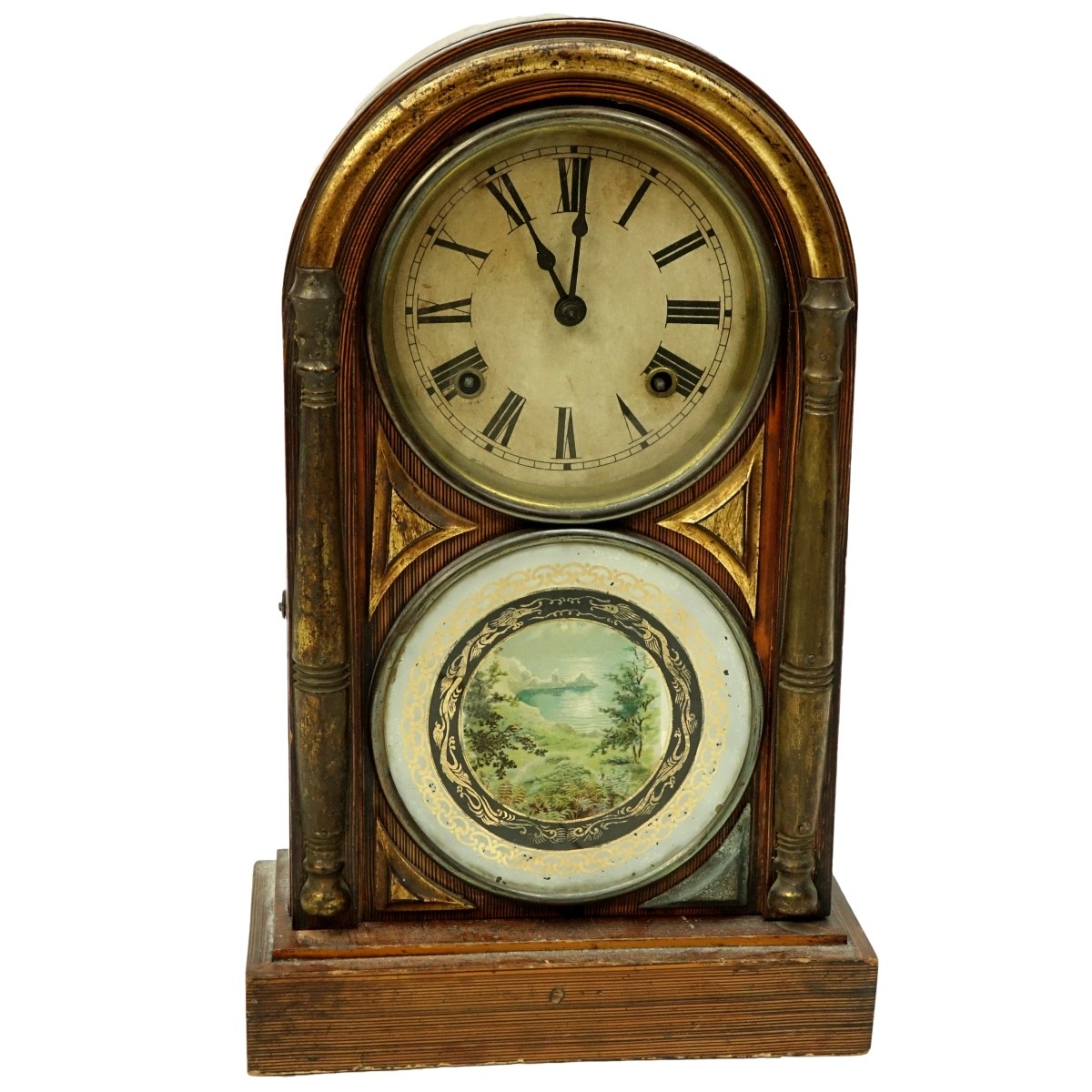 Vintage Japanese Hayashi Wooden Mantle Clock