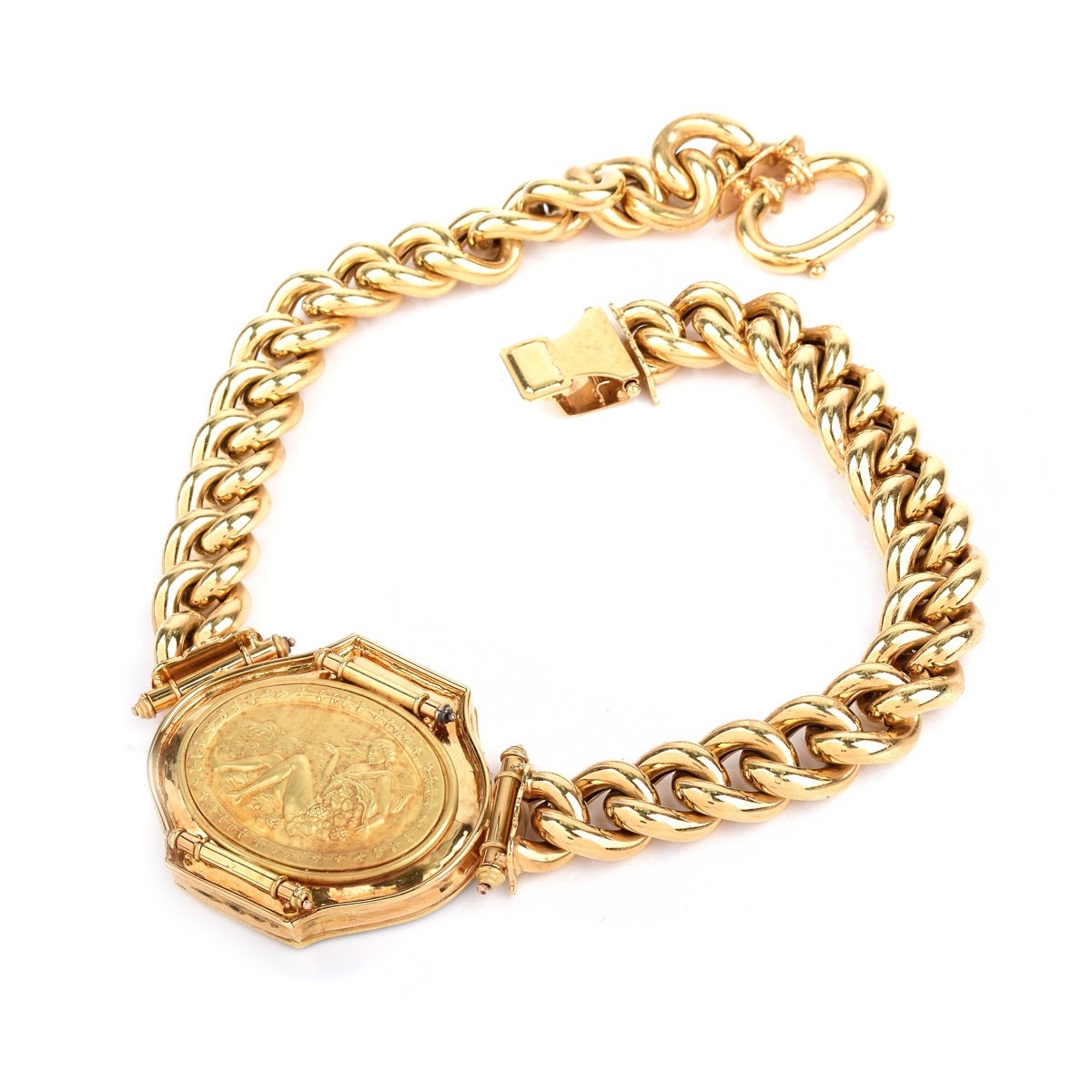 Vintage Italian 18K Gold Link Necklace