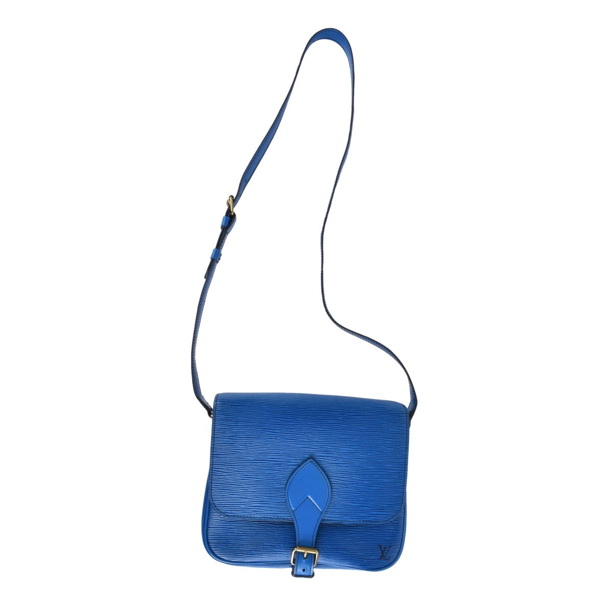 Louis Vuitton Blue Epi Leather Cartouchiere MM Bag