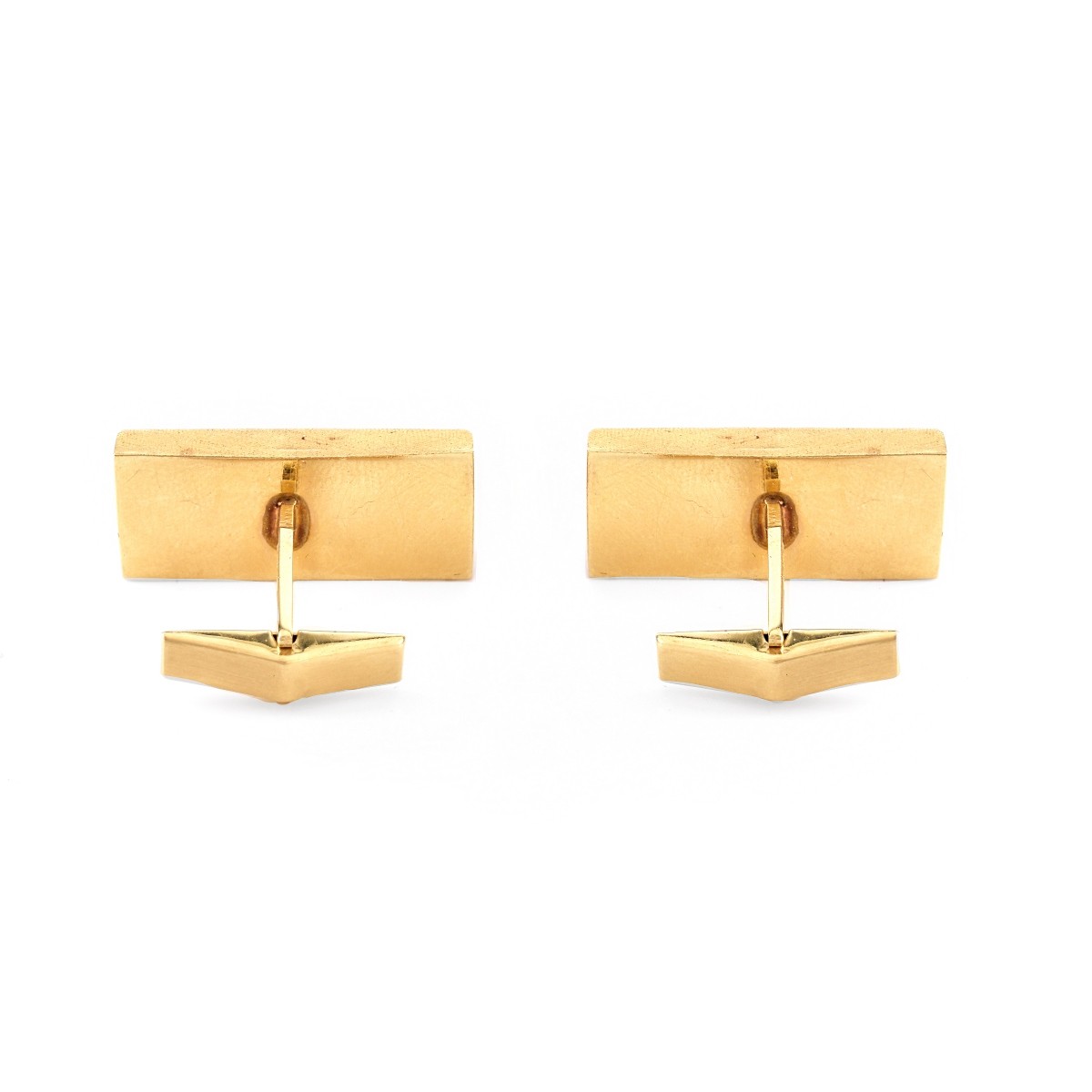 Men's Vintage 14K Gold and Diamond Cufflinks