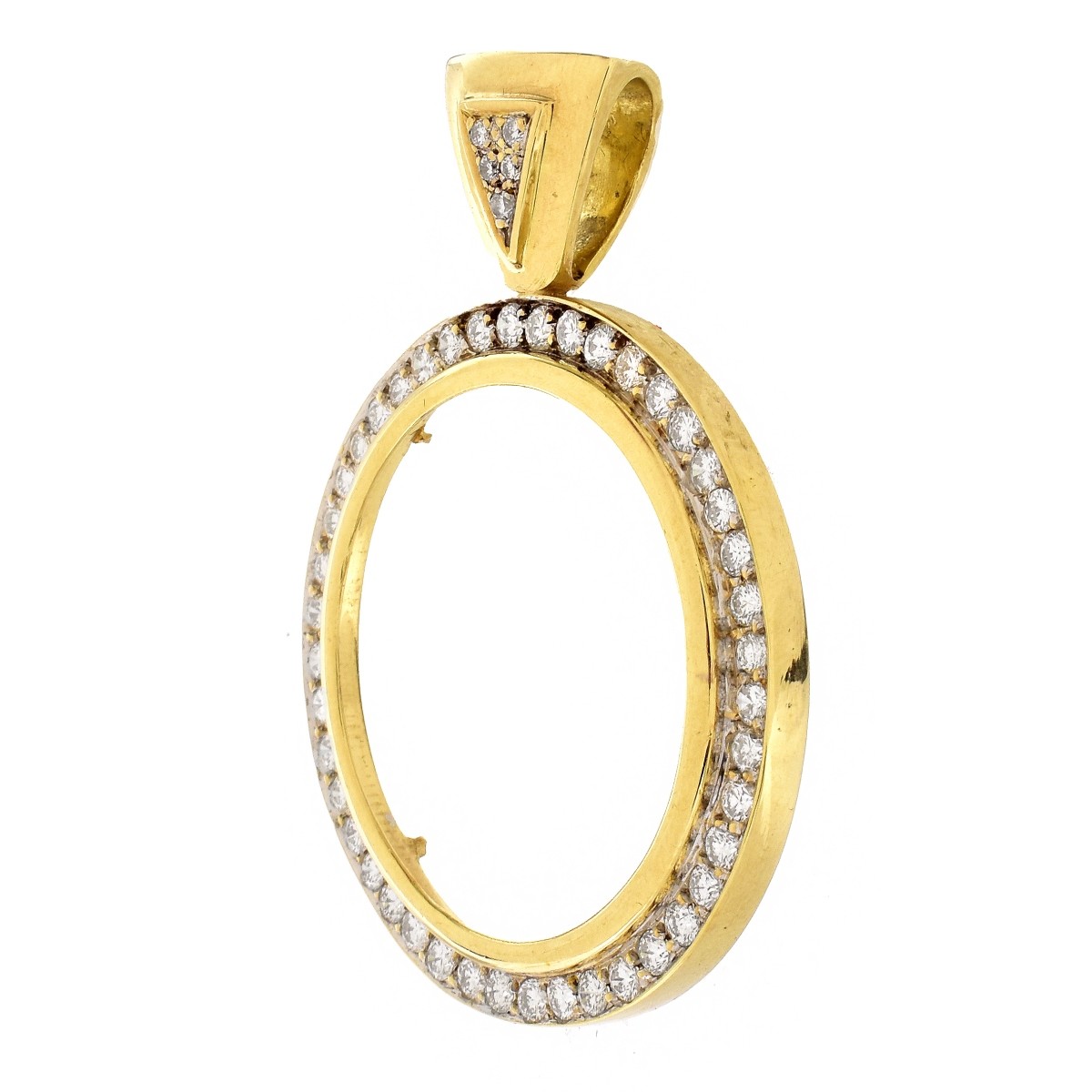 4.0 Carat Diamond and 18K Gold Pendant