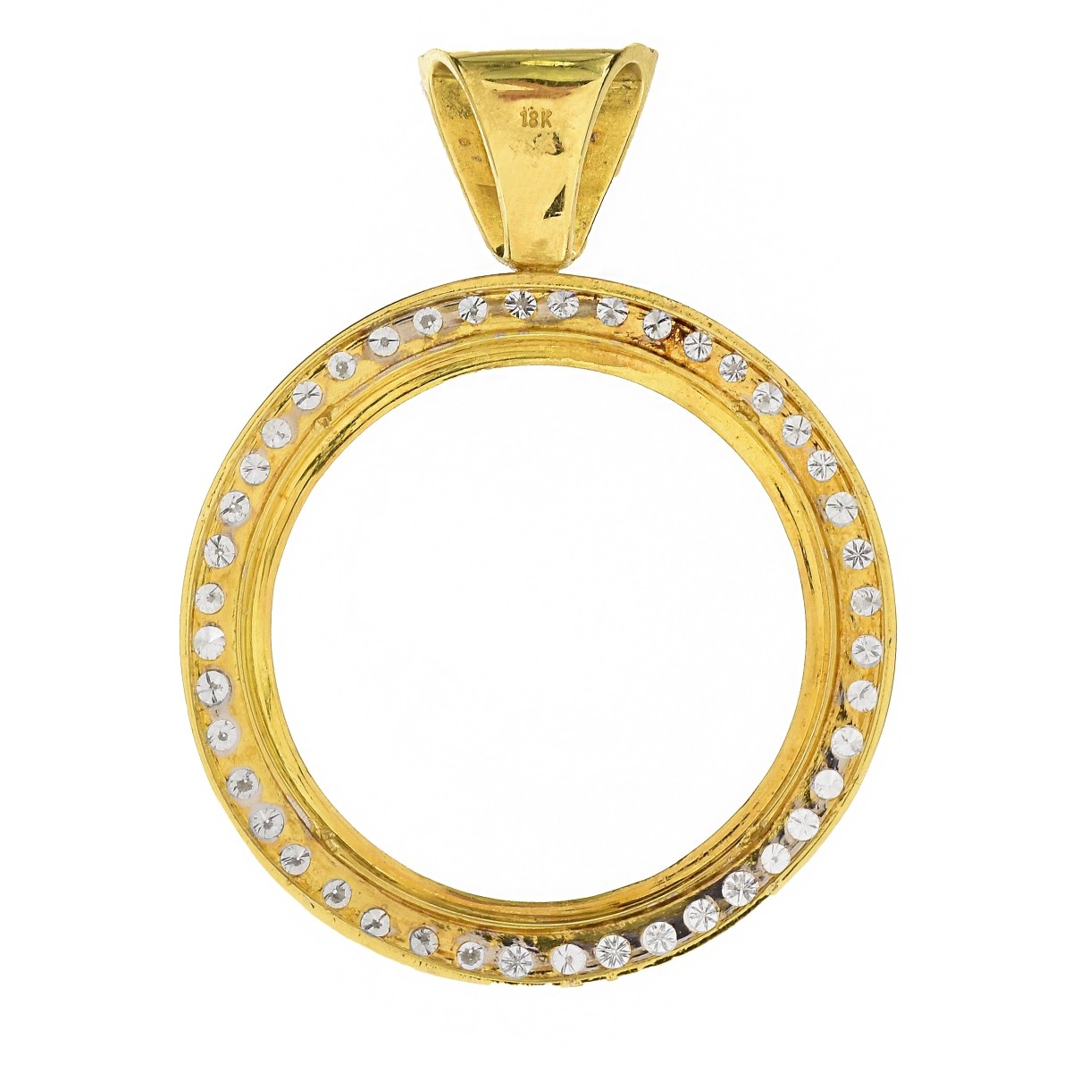 4.0 Carat Diamond and 18K Gold Pendant